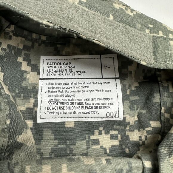 Sekri Industries Military Patrol Cap Hat Camo Size 7 Camouflage Lot of 2 NWT - Picture 9 of 10